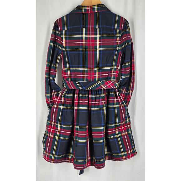 POLO RALPH LAUREN GIRL'S BLUE/RED W/ YELLOW/WHITE STRIPES PLAID DRESS  - SIZE 4 - Picture 4 of 10